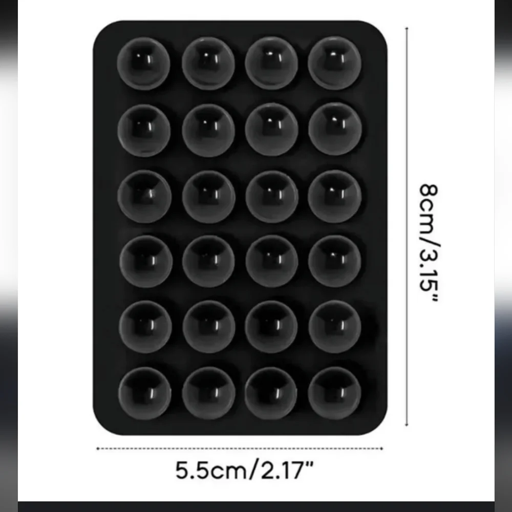Black Silicone 24 Suction Cup Phone Holder-